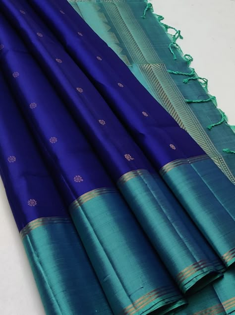 Light Weight Kanchi Pattu Sarees Latest, Royal Blue Pattu Saree Wedding, Saree Colour Combination Ideas, Dhavani Half Saree Color Combos, Saree Combinations Color Combos, Sarees Ideas, Pattu Sarees Wedding, Saree Color Combinations, Floral Sarees