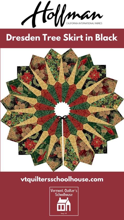 Tree Skirt Quilt Pattern, Dresden Tree Skirt Pattern, Windmill Christmas Tree Skirt Pattern, Pointed Dresden Tree Skirt Pattern, Tree Skirt Quilt, Quilted Present Pattern Tree Skirt, Balsam Tree Skirt Pattern, Tree Skirt Pattern, Skirt Pattern Free