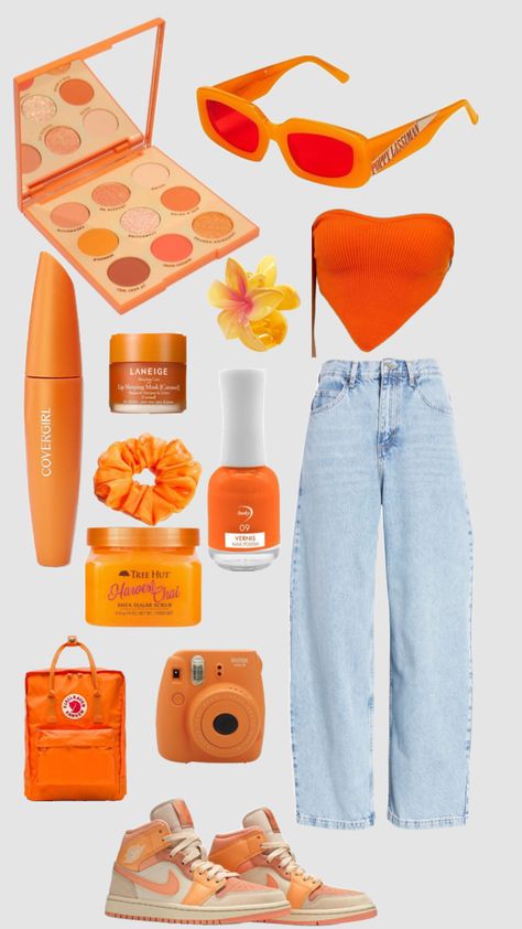 #preppy #orange #outfit #outfits #outfitinspo #outfitinspiration #outfitsinspo Orange Preppy Outfit, Preppy Orange, Shuffles Preppy, Orange Outfit, Preppy Outfit, Outfits And Accessories, Oblivion, Cute Everyday Outfits, Different Outfits