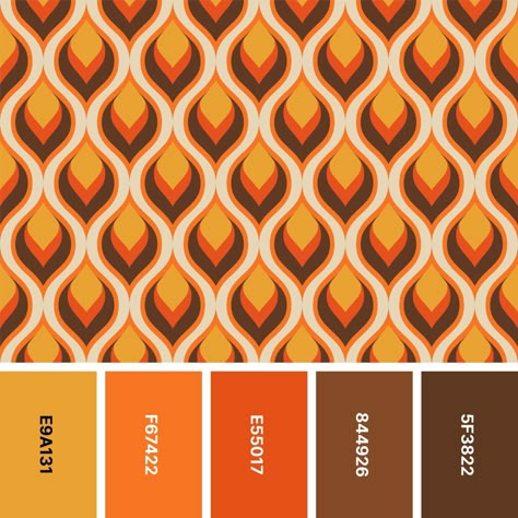 31 Retro Color Palettes for Throwback Designs - Color Meanings Vintage Colour Palette, Retro Color Palette, Color Design Inspiration, Orange Color Palettes, Palette Design, Deco Retro, Color Meanings, Color Palette Design, Retro Futuristic