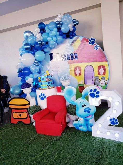 Blues Clues Balloons, Blues Clues Balloon Garland, Blues Clues Balloon Arch, Blues Clues Birthday Party Decoration, Blues Clues Backdrop, Blue Clues, Blue's Clues Birthday Party, Happy Birthday Disney, 70s Theme Party