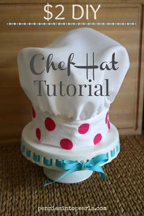 Chef Hats For Kids, Chef Costume, Kid Chef, Chef Party, Hat Tutorial, Chef Hat, Sewing Aprons, Aprons Patterns, Chefs Hat