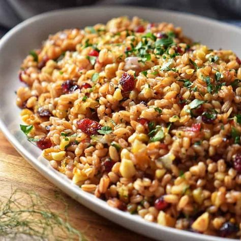 Fall Farro Salad, Warm Farro Salad, Farro Salad Recipes, Farro Recipes, Roasted Fennel, Farro Salad, Grain Salad, Healthy Grains, Side Dish Recipes Easy