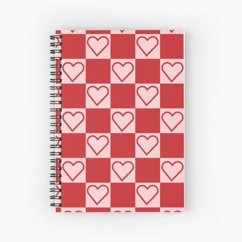 Checkered Notebook, Red Journal, School Must Haves, Wishlist Ideas, Colorful Stationery, Cute School Supplies, Handmade Jewelry Tutorials, Notebook Cover, Checkered Pattern