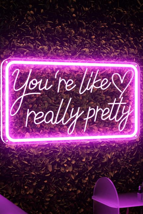 You're Like Really Pretty Neon Signs for Wall Decor, Led Neon Sign Aesthetic Room Decor for Teen Girls Neon Lights Signs for Bedroom, Salon,Wedding... You're Like Really Pretty Neon Sign, Neon Lights Signs, Neon Sign Aesthetic, Signs For Bedroom, You're Like Really Pretty, Lights Signs, Sign Aesthetic, Youre Like Really Pretty, Neon Light Signs