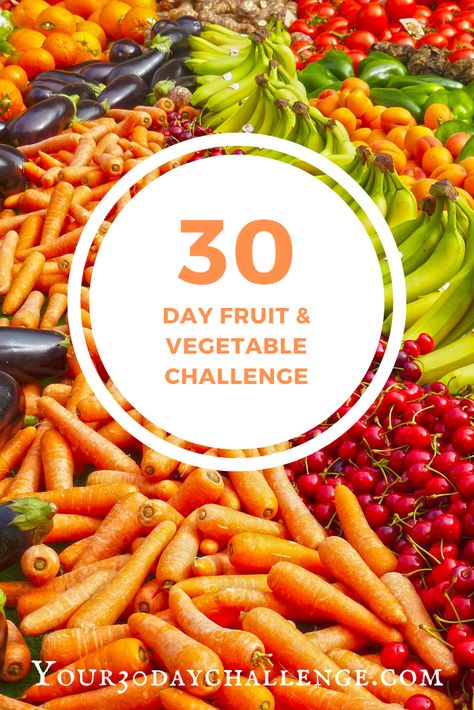 Trying new fruits and vegetables is a good way to add some variety and added nutrients to your diet. Challenge yourself for 30 days! All Fruits And Veggie Diet, Fruit And Veggie Only Diet, Eating Only Fruits And Vegetables Diet, Fruits And Vegetables Challenge, Fruits And Vegetables Diet Meals, Fruit And Veggie Diet Plan, 90 Day Fruits And Vegetables, Only Eating Fruits And Veggies Diet, Fruit And Vegetable Only Diet