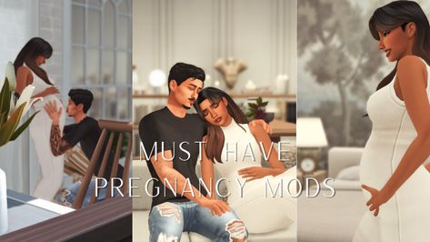 GegeSims Sims 4 Pregnancy, Mods Sims 4, Sims Poses, Pregnancy Cravings, Sims Ideas, Sims4 Cc, Pregnancy Test, Pregnant Belly, Sims House