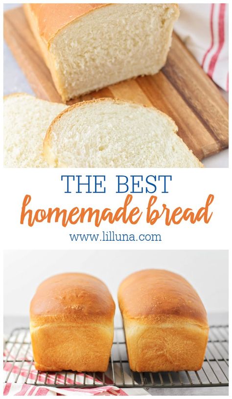 Basic White Bread Recipe, Best Homemade Bread, Homemade Sandwich Bread, Sandwich Bread Recipe, Best Homemade Bread Recipe, Keto Friendly Bread, Almond Flour Bread, Homemade White Bread, Lil Luna