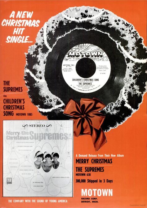 Supremes Children's Christmas Song Billboard Ad Motown Christmas, Childrens Christmas Songs, Berry Gordy, Mary Wilson, The Supremes, Christmas Ad, Childrens Christmas, Motor City, Diana Ross