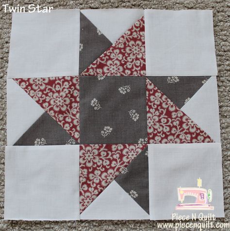 free beginner quilt blocks | Piece N Quilt: Block of the Month {Twin Star} Month 5 Mccalls Quilting, Quilt Magazine, Sampler Quilts, Star Quilt Blocks, Block Of The Month, Sampler Quilt, Quilt Block Pattern, Star Quilt Patterns, Patchwork Quilt Patterns