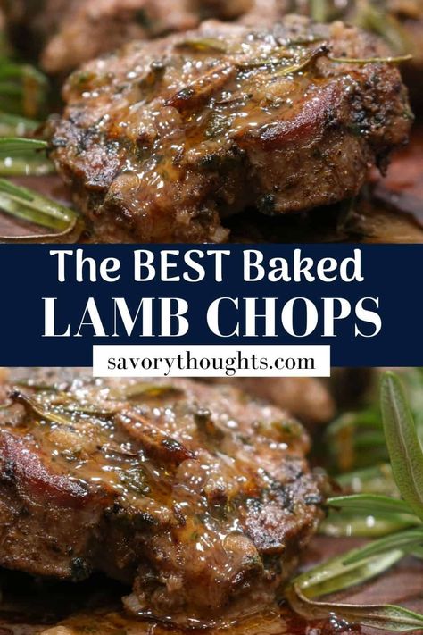 Easy Baked Lamb Chops Lamb Chop Loins Recipes, Panko Crusted Lamb Chops, Mustard Lamb Chops, Lamp Chop Recipes, Lamb Chump Chops Recipe, Baked Lamb Loin Chops Oven, Stuffed Lamb Chops, Lamb Loin Chop Recipes Baked, Oven Baked Lamb Chops Recipes