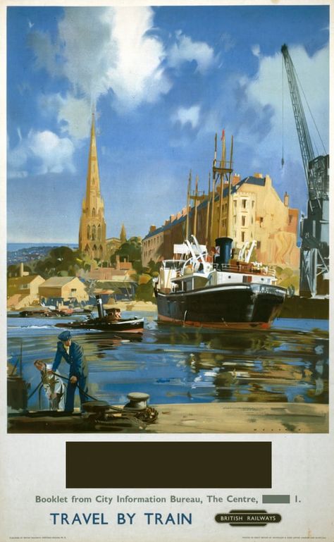 British Images, Bristol Poster, Travel By Train, Posters Uk, National Railway Museum, Train Posters, Travel Advertising, Modern Postcard, Transportation Poster