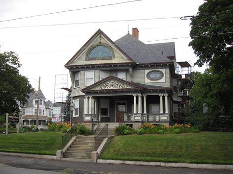 Leominster Massachusetts, American Barn, Fairytale Cottage, Victorian Furniture, Victorian Houses, Victorian Architecture, Greek Revival, House Built, Love Home