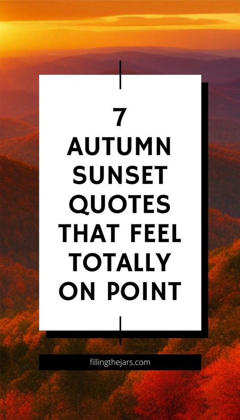 As autumn settles in, use these fall sunset quotes as inspiration to take time to reflect on the beauty of the season. Fall motivation for beautiful living. Autumn Sunset Quotes, Fall Sunset Aesthetic, Autumn Sunset Aesthetic, Quotes Aesthetic Landscape, Sunrise Poems, Fall Quotes Aesthetic, Fall Motivation, Beach Sunset Images, Sunset Beaches