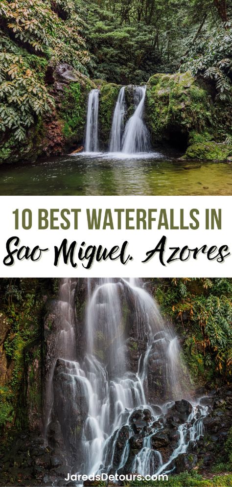 If you’re planning a trip to Sao Miguel, Azores Islands, the island’s amazing waterfalls need to be on your travel itinerary! In this Portugal travel guide, we’re sharing the 10 best waterfalls on San Miguel, Azores. Click through for all the details. Portugal travel, Azores travel, Sao Miguel things to do Sao Miguel Portugal, San Miguel Azores, Azores Travel, Sao Miguel Island, Sao Miguel Azores, Azores Islands, Travel Portugal, Natural Waterfalls, São Miguel Island