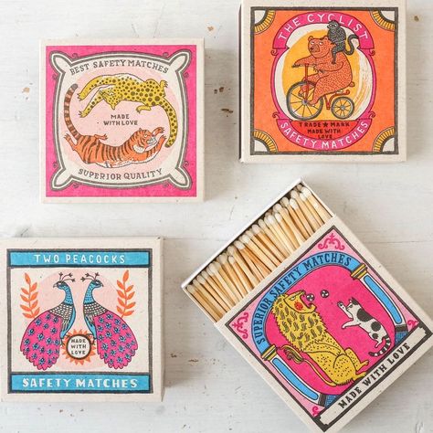 Match Boxes Diy, Matches Box Art, Match Box Graphic Design, Match Box Packaging, Matches Box Design, Match Box Illustration, Match Book Design, Vintage Matchbox Design, Vintage Match Boxes