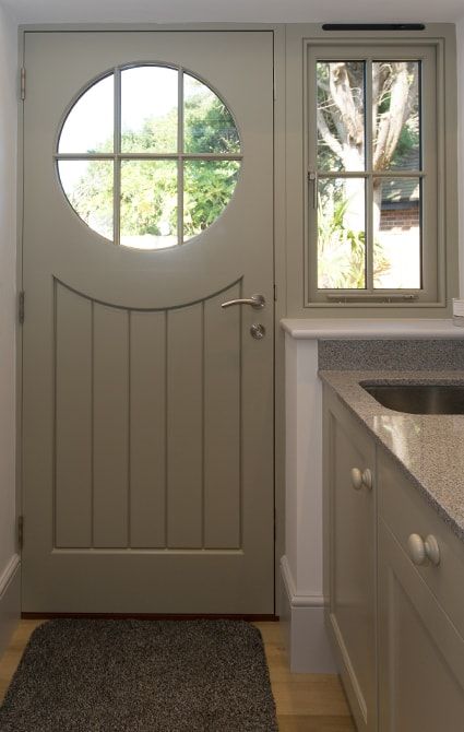 Utility Room Door and Window Utility Room Door, Cottage Doors Interior, Cottage Style Doors, Arched Interior Doors, Cottage Front Doors, House Front Door Design, Cottage Door, Timber Windows, Cottage Renovation