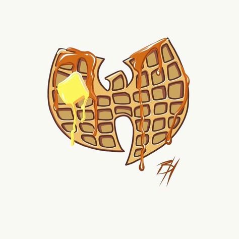 Wu Tang Painting, Wutang Art, Wu Tang Artwork, Wu Tang Honeycomb Tattoo, Cream Tattoo Wu Tang, Wu Tang Symbol Art, Wu Tang Clan Drawings, Wu Tang Tattoo, Graffiti Text