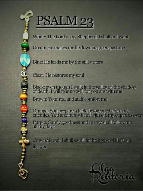 Psalm 23 bracelet with meaning of it: Psalm 23 Bracelet, Christian Crafts, Bijoux Fil Aluminium, Prayer Bracelet, Bracelets With Meaning, Church Crafts, Psalm 23, Bible Crafts, Sunday School Crafts