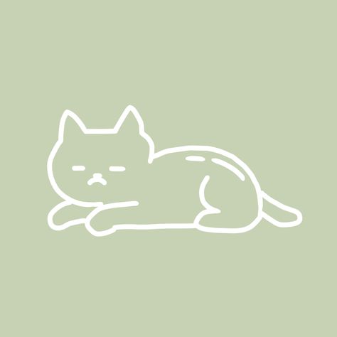 Light Green Widget Aesthetic, Pastel Green Widget, Light Green Aesthetic Widget, Light Green Widget, Cat App Icon, Green Cat Icon, Cute Icons Green, Notion Images Aesthetic Green, Cute Green Cat Wallpaper