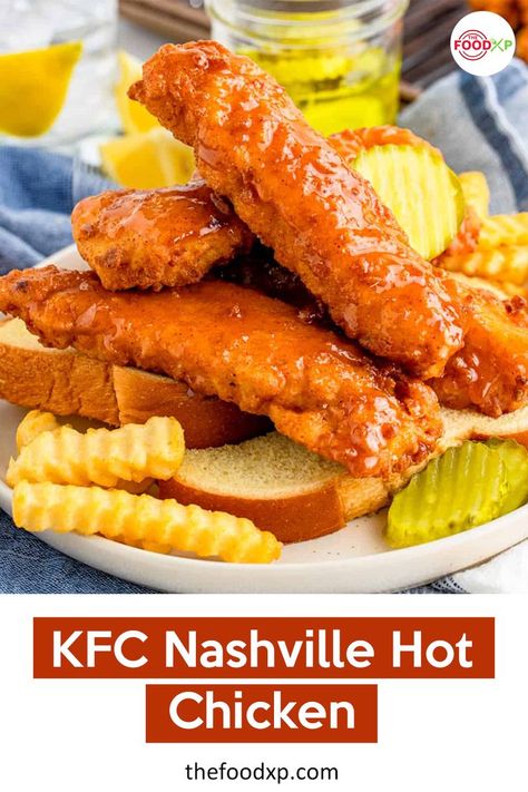 This spicy and crunchy KFC Nashville Hot Chicken recipe is truly amazing. Just in an hour, you can put together this recipe. You can serve it with any sauce or ranch to make it spicier. Visit the official website of TheFoodXP to get your hands on the recipe. #kfcnashvillehotchicken #kfcnashvillehotchiceknrecipe #kfcrecipes #nashvillehotchickenrecipes #copycatrecipes Kfc Nashville Hot Sauce Recipe, Kfc Nashville Hot Chicken Recipe, Nashville Hot Sauce Recipe, Nashville Hot Sauce, Nashville Hot Chicken Recipe, Hot Chicken Recipe, Nashville Chicken, Chicken Lickin, Spicy Fried Chicken