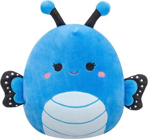 Squishmallows SQCR05404 7.5-Inch-Waverly Butterfly with Dark Blue Wings, Multicolour Pillow Pals, Dark Wings, Blue Wings, Cute Plush, Kids Branding, Amazon Gifts, Action Figure Accessories, Blue Butterfly, Marshmallows