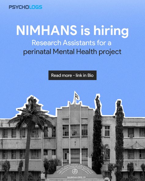 NIMHANS Bangalore is hiring Research Assistants for a collaborative project with the University of Oxford on "Perinatal Mental Health in India." The study focuses on validating and exploring the prevalence and impact of mental health issues during pregnancy and postpartum in India. Read More In the complete article #Nimhans #nimhansbangalore #mentalhealth #news #Researchassistant #vacancies #pregnancy #vacancies #psychology Nimhans Bangalore, University Of Oxford, Research Assistant, Oxford University, Prenatal, Health Issues, Postpartum, Bangalore, Psychology