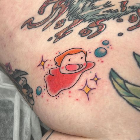 anime ink con day 3. ponyo 🫧 my third year at the con. I’ve come so far. I owe it all to the people who get tattooed by me. Thank you Shea . . . . . . #ponyo #ponyotattoo #animeink #animeinkcon #animetattoo #studioghibli #studioghiblitattoo Ponyo Tattoo, Studio Ghibli Tattoo, Pony O, Anime Tattoos, Studio Ghibli, Thank You, Tattoos, Anime, Quick Saves