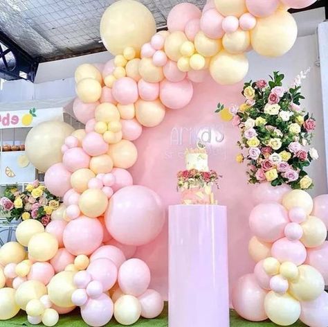 Check out this item in my Etsy shop https://www.etsy.com/listing/1399285570/diy-pastel-pink-and-yellow-balloon Yellow Balloon Arch, Thanksgiving Baby Shower, Baby Pink Wedding, Pink Wedding Decorations, Yellow Birthday, Yellow Balloons, Metallic Balloons, Rose Gold Balloons, Diy Balloon