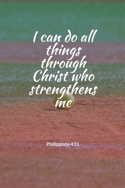 Bible Verse For Football Players, Bible Verse Sports, Softball Encouragement Quotes, Softball Bible Verses, Baseball Bible Verse, Scripture For Athletes, Volleyball Bible Verses, Athletes Bible Verses, Bible Verses For Athletes Sports