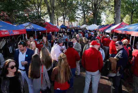 Tailgating at the Grove at an Ole Miss Football Game The Grove Ole Miss, Ole Miss Tailgating, Fantasy Football Names, Ole Miss Football, Bioluminescent Bay, Hotty Toddy, Football Tips, Cedar Point, National Mall