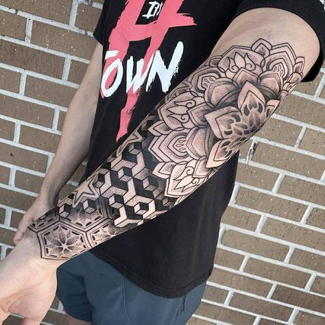 @best.mandala.tattoos on Instagram: “Posted @withregram • @weschetattoo One session lower half sleeve and elbow mandala! . . . . #mandala #mandalatattoo #pattern…” Lower Half Sleeve, Mandala Tattoos, Mandala Tattoo, Half Sleeve, Half Sleeves, Tatting, Tattoo Ideas, Tattoos, Pattern