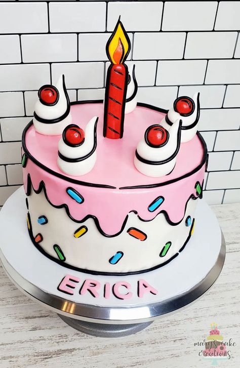 comic cake, comic book cake, outline comic cake, buttercream comic cake, cartoon cake, comic cake designs Comic Book Style Cake, Cartoon Cake Buttercream, Comic Style Cake, Comic Cake Birthday, Comic Cake Design, Comic Cake Ideas, Comic Book Cake, Cake Outline, Pizza Birthday Cake