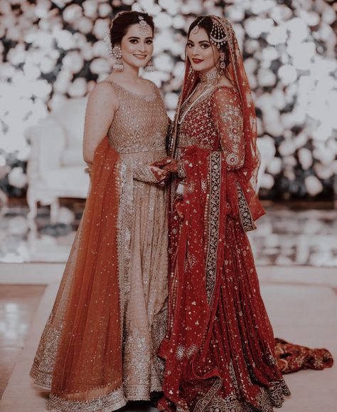 Bestie Wedding Poses, Bff Wedding Pictures, Weading Dress, Pakistani Wedding Photography, Brides Sister, Sisters Goals, Minal Khan, Sisters Photoshoot Poses, Pakistani Women