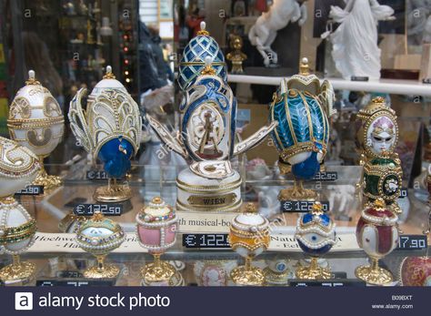 Stock Photo - Vienna Austria Decorative Eggs in souvenir shop window Souvenir Shop, Vienna Austria, Shop Window, Vienna, Austria, Stock Images, Stock Photos