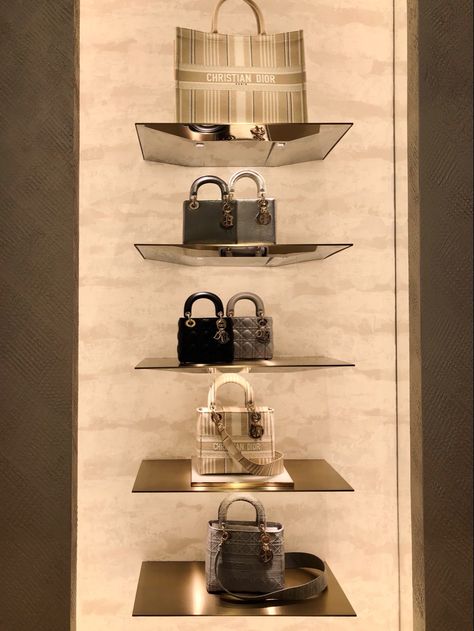 Handbag Display Shelf, Designer Bag Shelf, Shelves For Handbags, Bag Display Shelf, Purse Display, Handbag Display, Accessories Display, Bag Display, Shoe Display