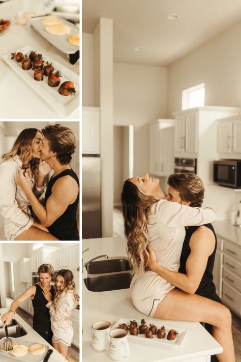 Making a romantic breakfast together the morning of your wedding day. Romantic Morning Couple Breakfast, Romantic Morning Couple, Couple Breakfast, Photography Breakfast, Romantic Breakfast, Cinematic Wedding, Elopement Styling, Luxury Wedding Photography, Couple Session