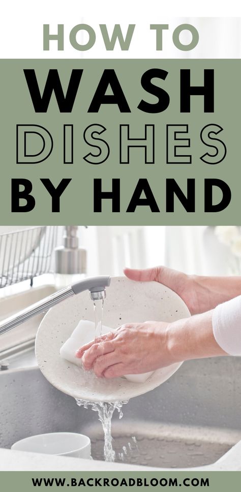 How To Wash Dishes By Hand, How To Wash Dishes, Washing Dishes Aesthetic, Washing Dishes By Hand, Dish Room, All Natural Cleaning Products, Hand Wash Dishes, Handwashing Clothes, Dish Rag