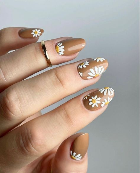 Simple Gel Nails, Minimal Nails, Pretty Nail Art Designs, Cute Summer Nails, Pretty Nail Art, Floral Nails, Fancy Nails, Chic Nails, Short Acrylic Nails