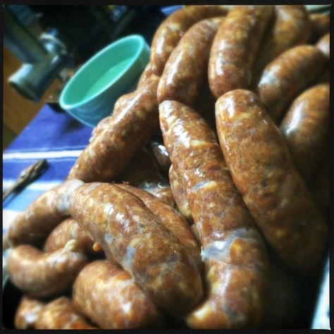 Greek Food Odyssey - Recipes, Cooking Classes and Travel: Greek Village sausages - Thracian style - Greek Ma... Kibosh Sausage Recipes, Greek Sausage Recipes, Greek Sausage, Chicken Sausage Greek Bowls, Greek Slovakia Recipe, Loukaniko Sausage Recipes, Sausage Seasoning, Orange Skin, How To Make Sausage