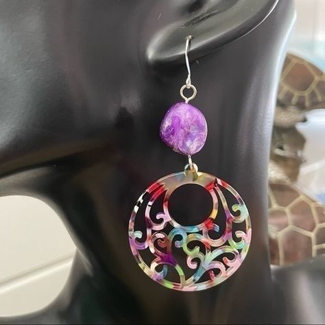 Rainbow Acrylic Hoop & Purple Shell Earrings 3” Y2k 90s 80s Length: 1.5” Wide X 3” Including Silver Plated Hooks A Whimsical Turtle Exclusive Handmade Item #Ep50 B #Lgbt #Gay #Lgbtq #Pride #Loveislove #Lesbian #Love #Queer #Gayboy #Gaypride #Bisexual #Trans #Transgender #Gayman #Lgbtqia #Lgbtpride #Gaylove #Dragqueen #Gaymen #Gaylife #Nonbinary #Pridemonth #Bi #Drag #Lgbtcommunity #Lovewins #Gaystagram #Boy #Fashion #Photography #Cute #Gayhot #Pansexual #Gayfollow #Genderfluid #Lesbians #Equality #Asexual #Rainbow Straw Earrings, Acrylic Hoop Earrings, Turtle Jewelry, Turtle Earrings, Teardrop Dangle Earrings, Earrings Purple, Heart Dangle Earrings, Purple Rhinestone, 90s 80s