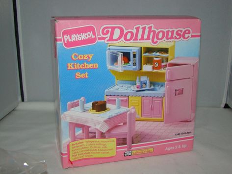 Playskool Dollhouse, Turkey Platter, Bee Toys, Canned Goods, Milk Cake, Kitchen Refrigerator, 90s Baby, Cozy Kitchen, Toy Shop