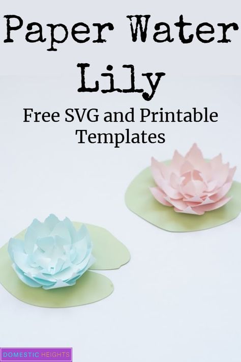 Cricut Flowers Templates, Lotus Flower Tutorial, Paper Lotus Flower, Flower Paper Craft, Free Paper Flower Templates, Paper Lotus, Flower Paper, Printable Templates, Flower Template