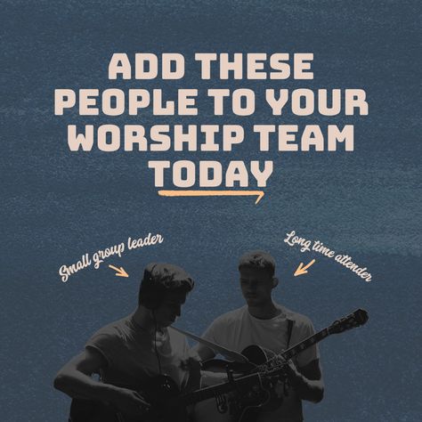 Worship Leader, if you're looking to add more people to your team but have been wondering how to find people, then begin with these 3 groups of people. See who's already known and involved at your church! You never know who's already around you and just about ready to jump in ;) Worship Team, Groups Of People, Worship Leader, Team Training, Find People, Jump In, You Never Know, How To Find, Small Groups