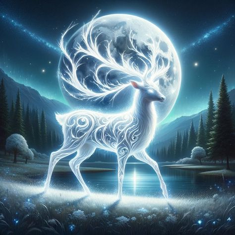 The Moon Stag #aiart #aiartworks #aiartdaily #generativeart #aiartcommunity #digitalart #generatedart #art #digitalpainting #artist #artwork #digitalartist #characterdesign #characterart #fantasyart #fantasyartwork #fantasy #moon #stag Moon Creature, Mythical Creature Art, Fantasy Moon, Avatar Animals, Mythical Creatures Fantasy, Mystical Animals, Wild Animals Pictures, Creature Artwork, Deer Art