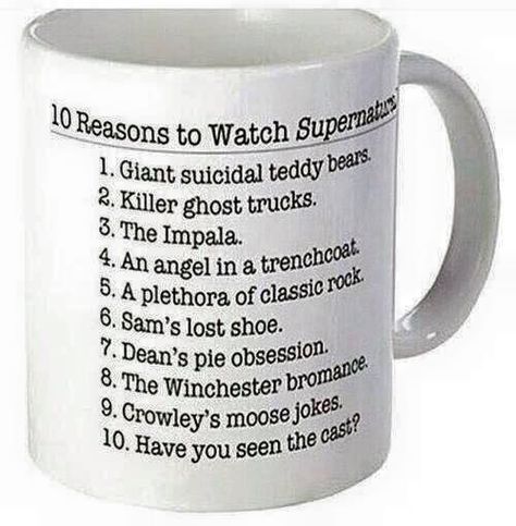 Just watch it ❤️ Supernatural Bloopers, Supernatural Tattoo, Supernatural Imagines, Supernatural Wallpaper, Mark Sheppard, Supernatural Quotes, Sam Dean, Winchester Boys, Supernatural Memes