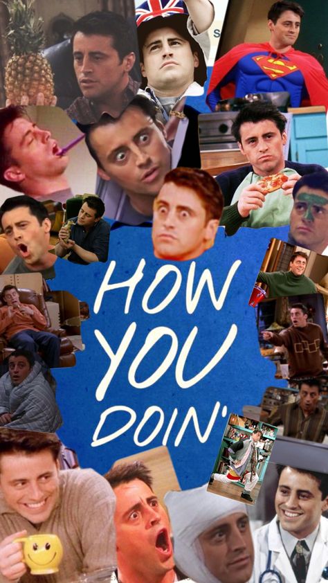 •how you doin’• gotta love joey tribbiani How You Doing Joey Wallpaper, How You Doin, The Idea Of You, Memes Friends, Friends Joey, Chandler Friends, Joey Friends, Matt Leblanc, Friends Cast