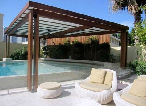 Pergola Over Pool, Pool Makeover, Pool Pergola, Deck Piscina, Pool Diy, White Pergola, Outdoor Extension, Pool Shade, Shade Ideas