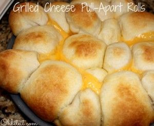 Grilled Cheese Pull Apart Rolls, Cheese Monkey Bread, Pull Apart Rolls, Cheesy Biscuits, Cheese Pull Apart, Cheese Pull, Monkey Bread, Pull Apart, Melted Cheese