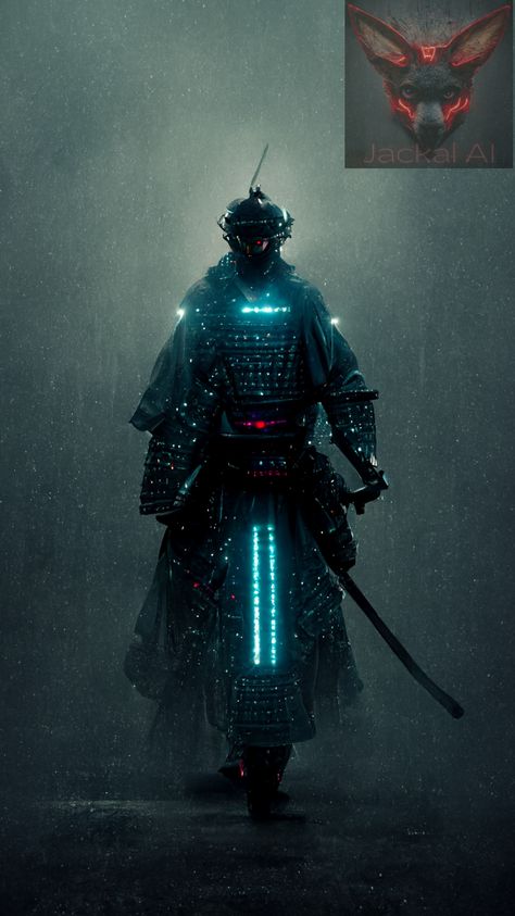 Tech Samurai, Samurai Fashion, Futuristic Samurai, Samurai Armour, Sci Fi Character Design, Samurai Wallpaper, Samurai Artwork, Trash Art, Samurai Armor